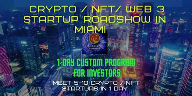 Crypto, NFT & Web3 Startup Roadshow 1-Day Immersive Program in Miami ChainWireNOW Event